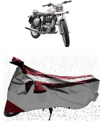 MISSION COLLECTION Waterproof Two Wheeler Cover for Royal Enfield(Bullet 350, Silver)