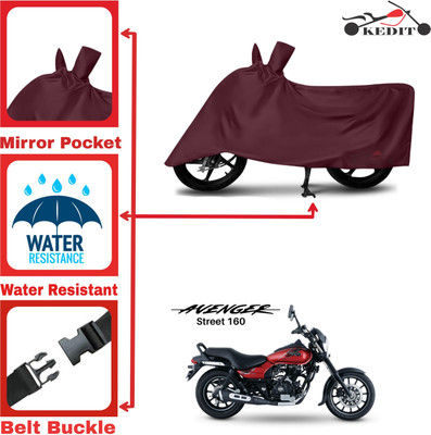 KEDIT Two Wheeler Cover for Bajaj(Avenger 160 Street, Maroon)