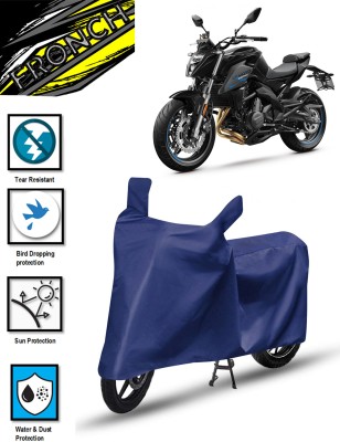 FRONCH Waterproof Two Wheeler Cover for CFMoto(650 NK, Blue)