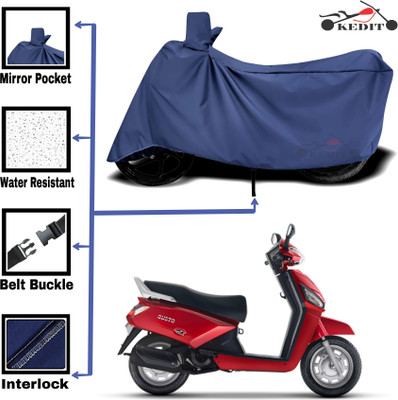 KEDIT Two Wheeler Cover for Mahindra(Gusto, Blue)