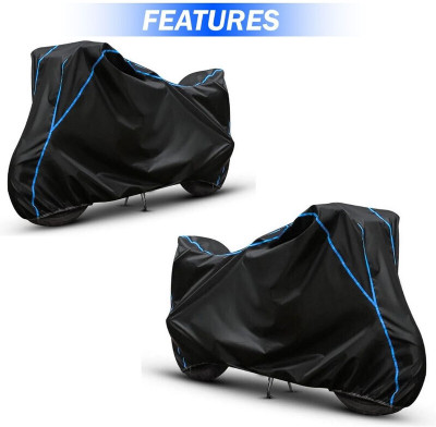 OliverX Two Wheeler Cover for Honda(CB Shine, Black, Blue)