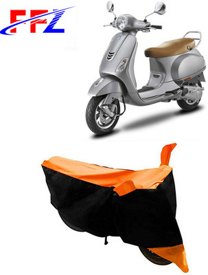 FFZ Waterproof Two Wheeler Cover for Vespa(Vespa VXL, Black, Orange)