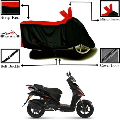 KEDIT Two Wheeler Cover for Ampere(Storm 125, Red, Black)