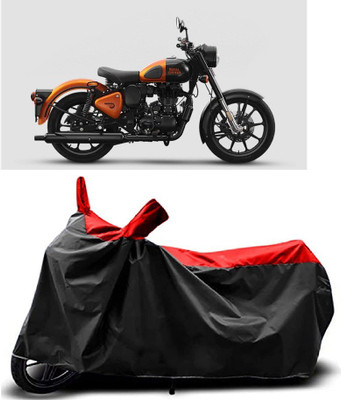 Fastak Two Wheeler Cover for Royal Enfield(Bullet 350, Red, Black)