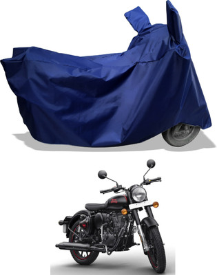 Amexride Two Wheeler Cover for Royal Enfield(350 BS6, Blue)