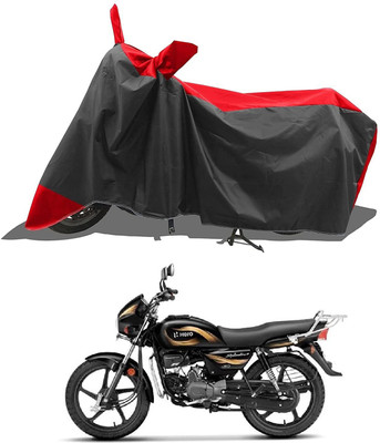 HWSXQAE Waterproof Two Wheeler Cover for Hero(Splendor, Red, Black)