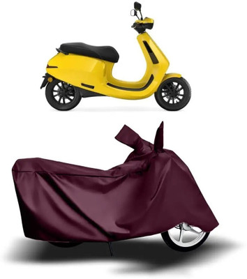 DeepShakshi AUTOMOTIVE Waterproof Two Wheeler Cover for Ola(Scooty, Maroon)