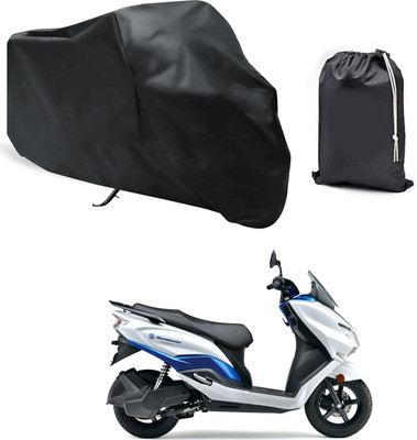 PAGORA Waterproof Two Wheeler Cover for Suzuki(Burgman Electric, Black)