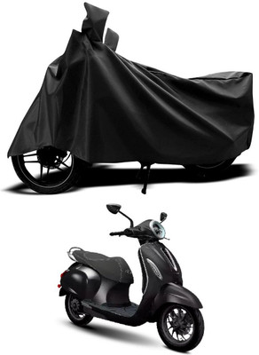 DeepShakshi AUTOMOTIVE Two Wheeler Cover for Bajaj(Chetak, Black)