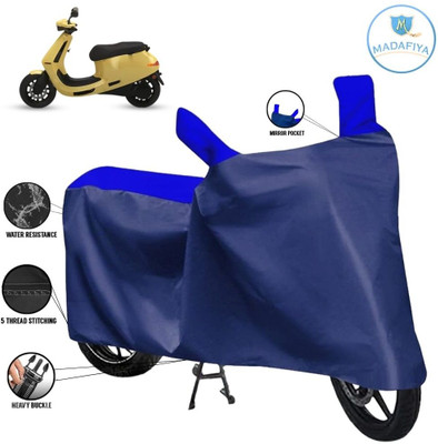 MADAFIYA Waterproof Two Wheeler Cover for Ola(Scooty, Blue, Multicolor)