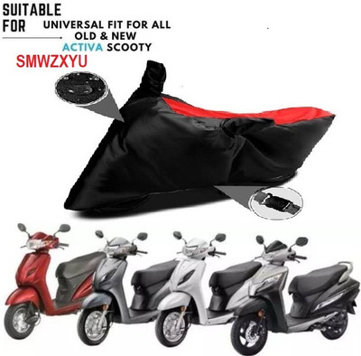 smwzxyu Waterproof Two Wheeler Cover for Hero, Honda(Activa, Black, Red)