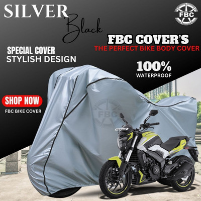 FBC Waterproof Two Wheeler Cover for Bajaj(Dominar, Silver)