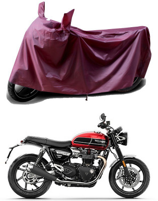APNEK Waterproof Two Wheeler Cover for Triumph(Speed Twin, Maroon)