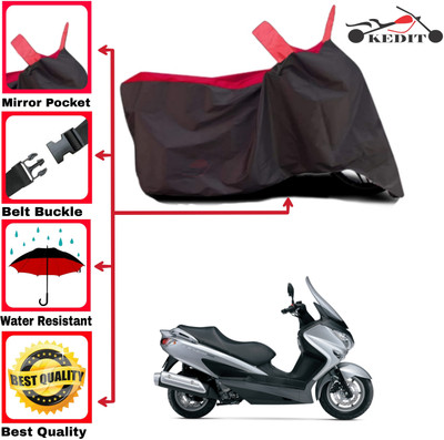AASHTIK MART Two Wheeler Cover for Suzuki(Burgman Street, Red, Black)