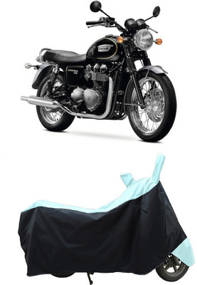 Coxtor Waterproof Two Wheeler Cover for Triumph(Bonneville T120 Black, White)