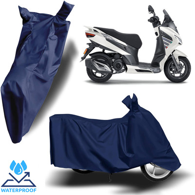 ROYAL AUTO MART Waterproof Two Wheeler Cover for Aprilia(SXR 160, Blue)