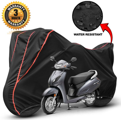 KroniX Waterproof Two Wheeler Cover for Honda(Activa i, Black, Red)