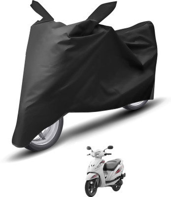 Caronix Waterproof Two Wheeler Cover for TVS(Wego, Black)