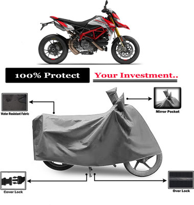Amexride Two Wheeler Cover for Ducati(Hypermotard, Grey)