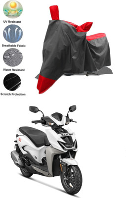 RAQTRO Waterproof Two Wheeler Cover for Hero(Electric Scooter, Red, Black)