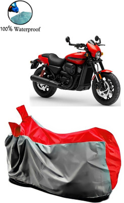 rakku Two Wheeler Cover for Harley Davidson(Street Rod, Grey, Red)