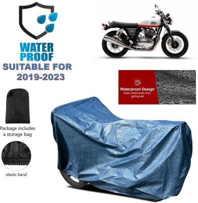 GOSHIV-car and bike accessories Waterproof Two Wheeler Cover for Royal Enfield(Interceptor 650, Blue)