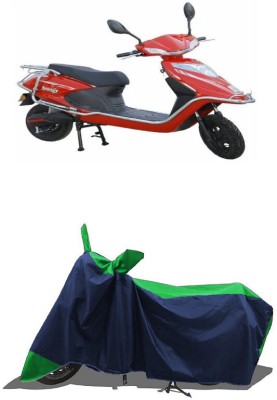 SUGASHRI Waterproof Two Wheeler Cover for Tunwal(Sport 63 48V, Green, Blue)