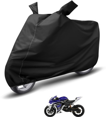 Auto Hub Waterproof Two Wheeler Cover for Yamaha(YZF R25, Black)