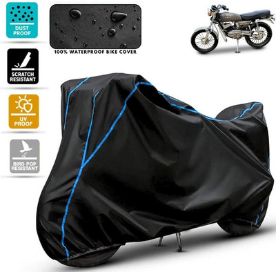 Amikan Waterproof Two Wheeler Cover for Yamaha(RX 100, Black, Blue)