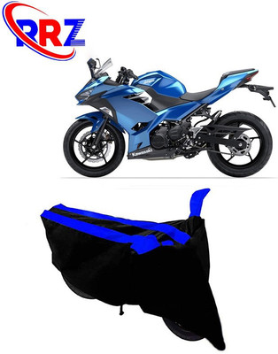 RRZ Waterproof Two Wheeler Cover for Kawasaki(Ninja 250, Black, Blue)