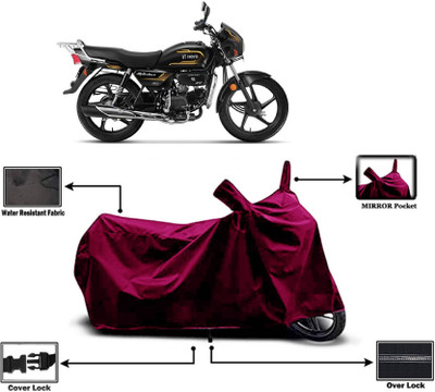 KEDIT Two Wheeler Cover for Hero(Splendor Plus, Maroon)
