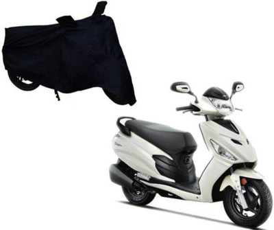RAAMKM Waterproof Two Wheeler Cover for Hero, Honda, Royal Enfield, TVS(Saluto RX BS6, Black)