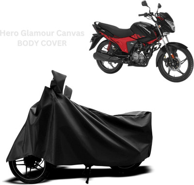 amtec Waterproof Two Wheeler Cover for Hero(Glamour, Black)