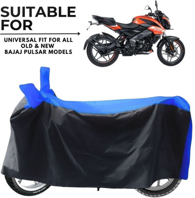 ZAQE Two Wheeler Cover for Bajaj(Pulsar NS125 BS6, Black, Blue)