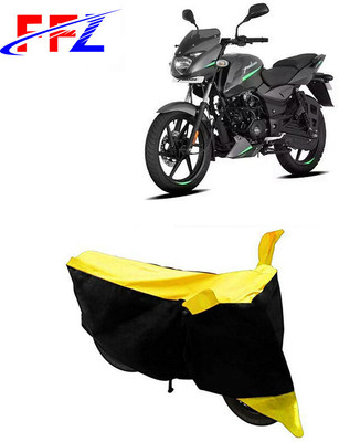 FFZ Waterproof Two Wheeler Cover for Bajaj(Pulsar 135 LS DTS-i, Black, Yellow)