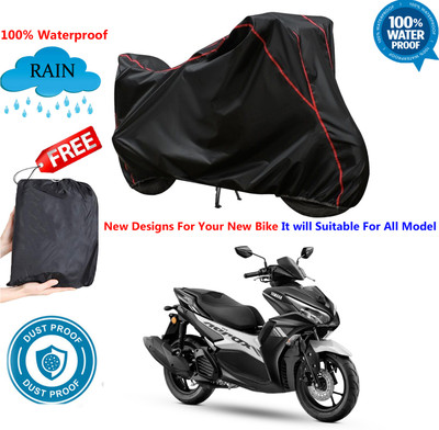 OliverX Waterproof Two Wheeler Cover for Yamaha(Aerox 155 Maxi, Black)