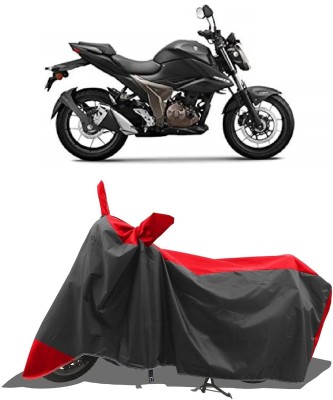 KEDIT Two Wheeler Cover for Suzuki(Gixxer 250, Red, Black)