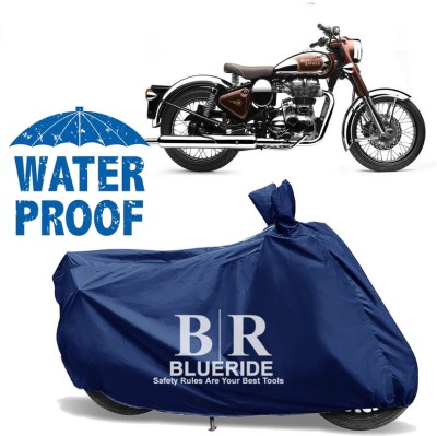 BLUERIDE Waterproof Two Wheeler Cover for Royal Enfield(Classic 350, Blue)