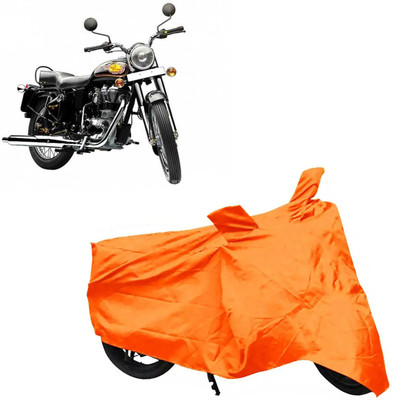 ROYAL AUTO MART Two Wheeler Cover for Royal Enfield(Bullet 350, Orange)