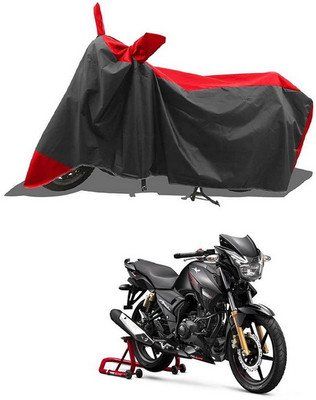PAGORA Waterproof Two Wheeler Cover for TVS(Apache 150, Red, Black)
