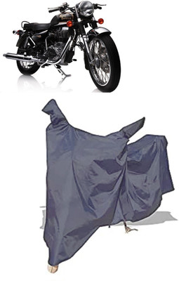 Amexride Two Wheeler Cover for Royal Enfield(Electra Delux, Grey)