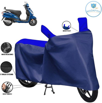 MADAFIYA Waterproof Two Wheeler Cover for Hero(Destini 125, Blue, Multicolor)