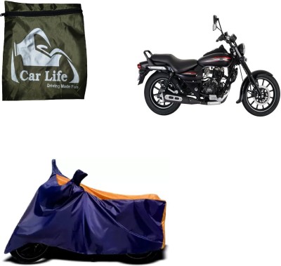 Car Life Two Wheeler Cover for Bajaj(Avenger 220 Street, Orange, Blue)