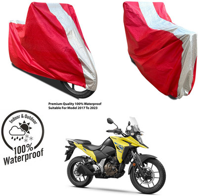 AUTOCAD Waterproof Two Wheeler Cover for Yamaha(MT 09, Silver, Red)