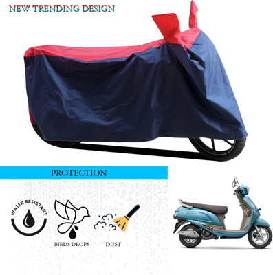 ANTHUB Waterproof Two Wheeler Cover for Suzuki(Access SE, Black, Red)