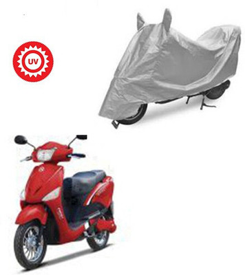 DeepShakshi AUTOMOTIVE Waterproof Two Wheeler Cover for Hero(E Scoot, Silver)