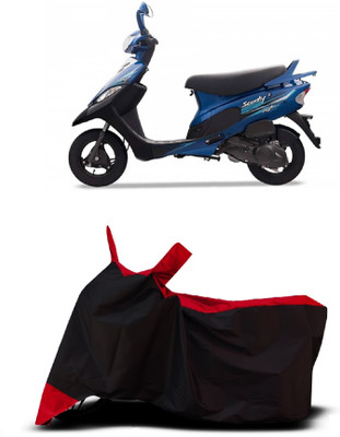 VESMEI Two Wheeler Cover for TVS(Pep+ BS6, Red)