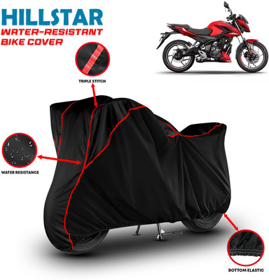 HILLSTAR Waterproof Two Wheeler Cover for Bajaj(Pulsar AS 150, Black, Red)