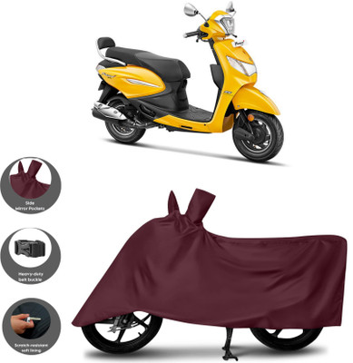 WMIZEXA Waterproof Two Wheeler Cover for Hero(Pleasure+ 110, Maroon)
