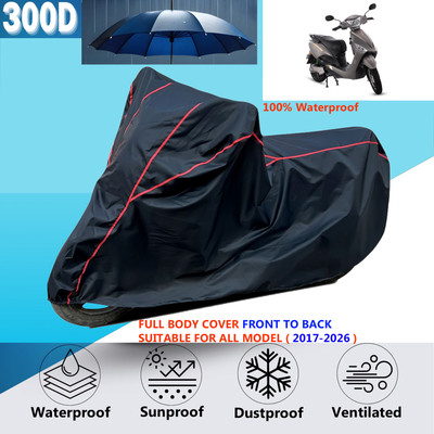 AUTOCAD Waterproof Two Wheeler Cover for Hero(Black, Red)
